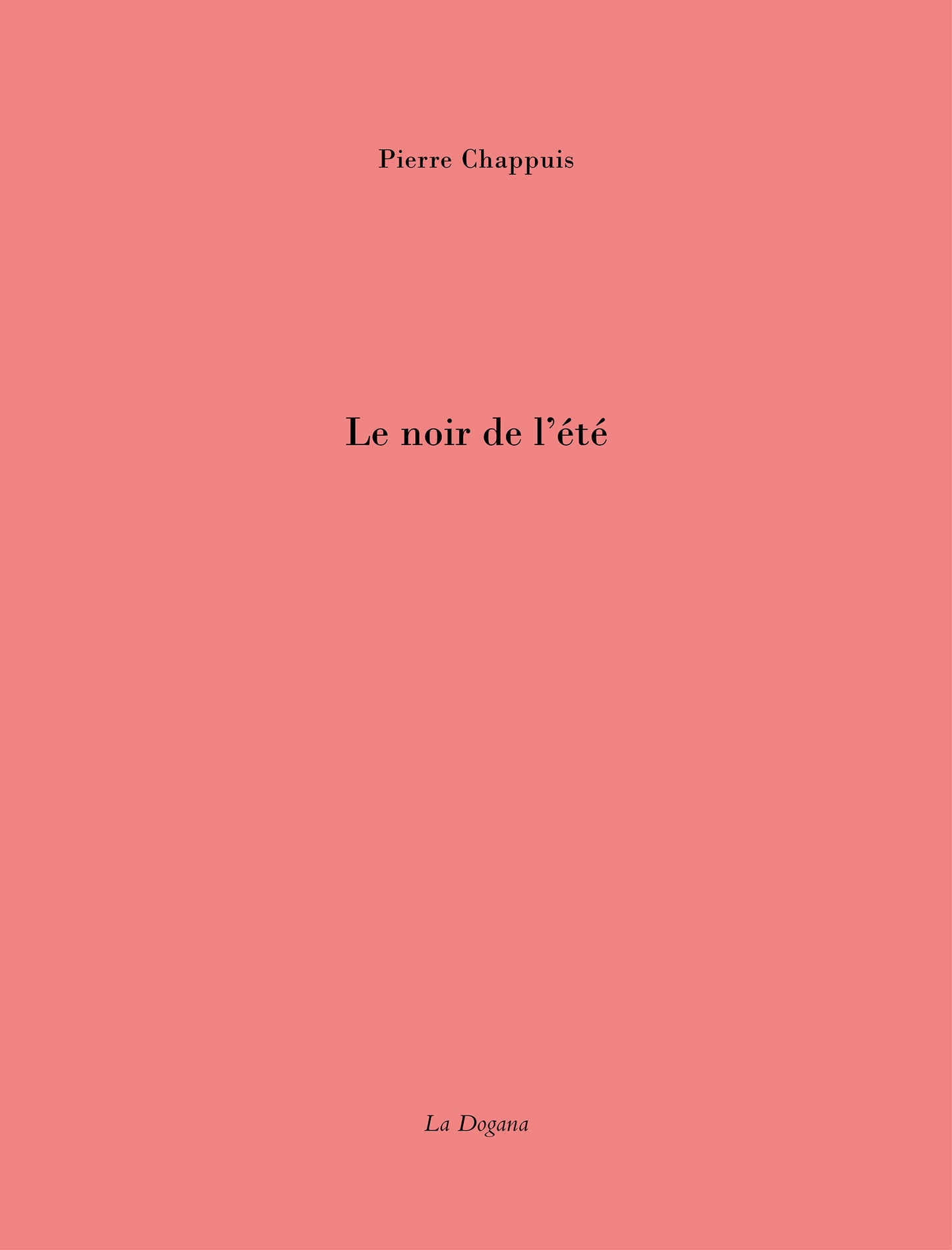 Le noir de l'été