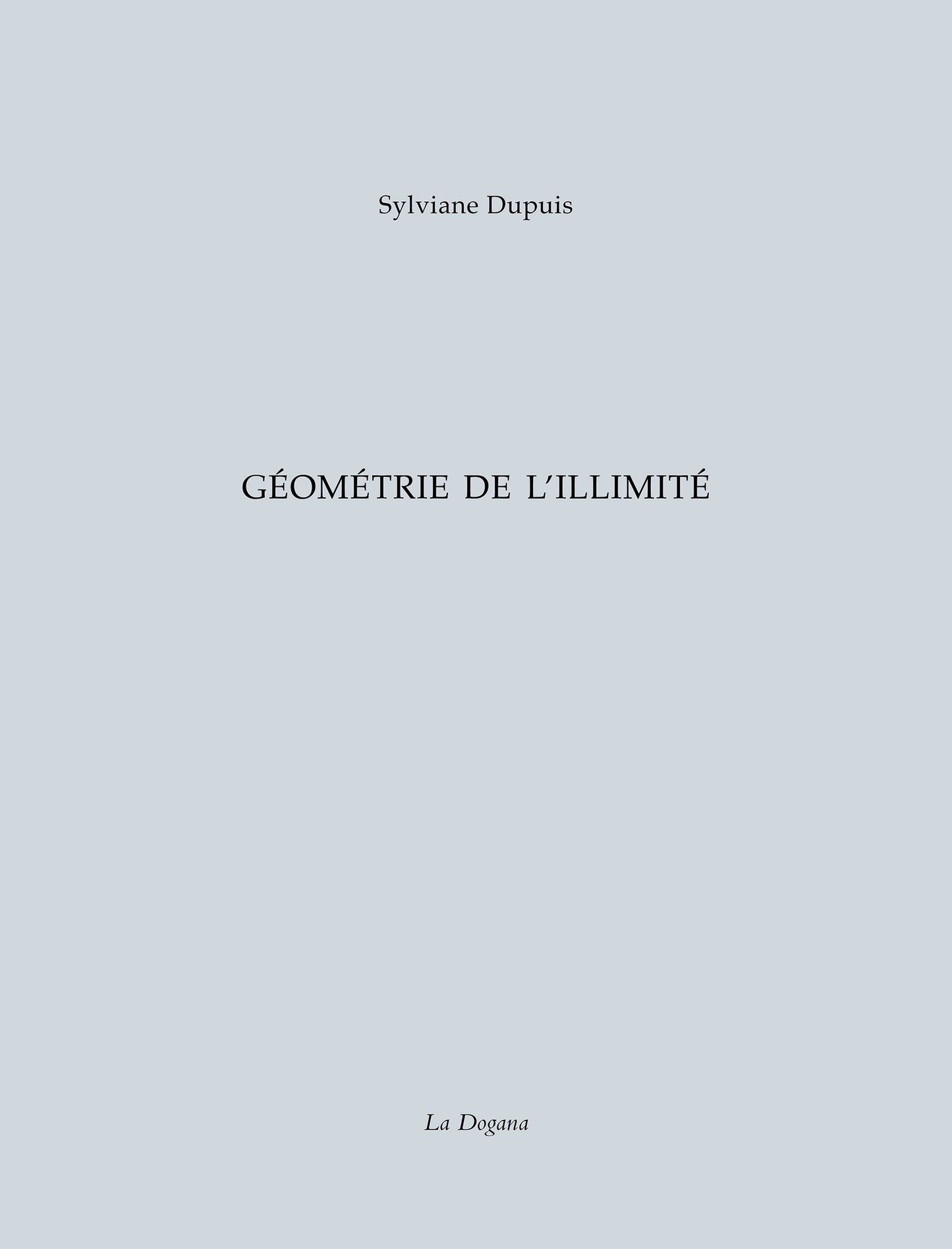 Géométrie de l'illimité