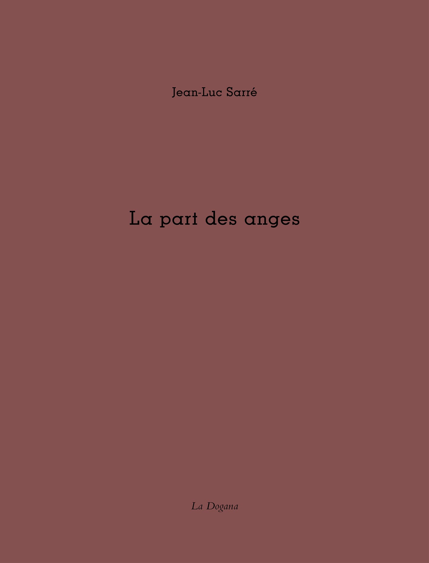 La Part des anges